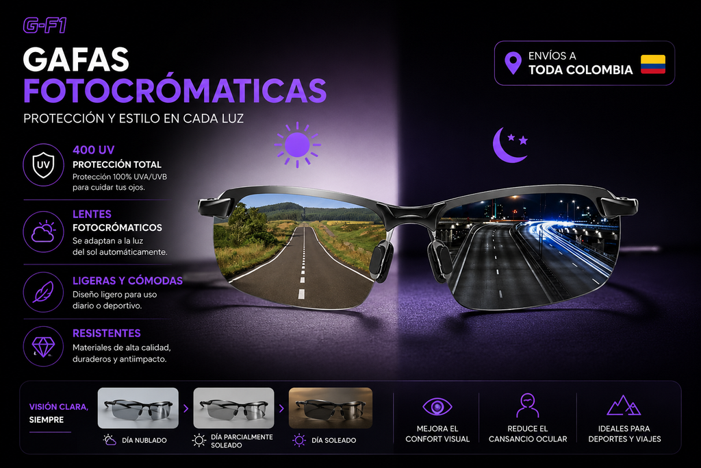 🔥 LIQUIDACIÓN DE STOCK: 400 UV ☀️ Gafas Fotocromáticas