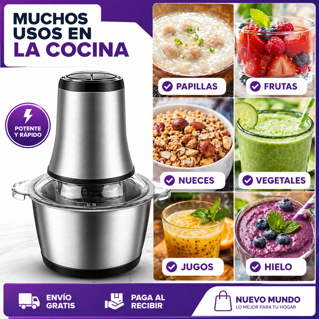🔪MOLINO PICADOR ELÉCTRICO ACERO INOXIDABLE 🔥